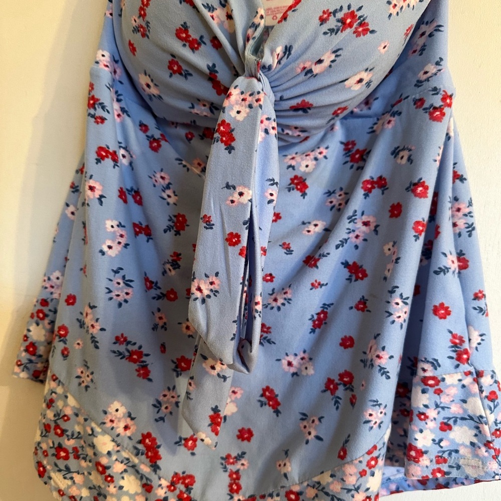 Floral printed tube top